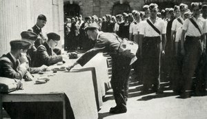 El día de pago marca la vida en la Real Fuerza Aérea a intervalos regulares, 1941 de Charles Brown
