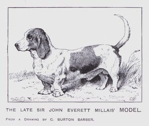 El modelo del difunto Sir John Everett Millais de Charles Burton (after) Barber