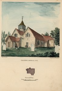 Vista suroeste de la Iglesia de Tooting de Charles Burton