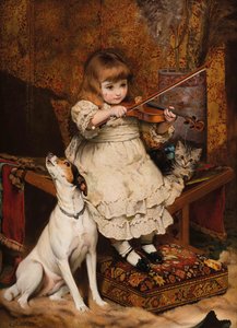 El pequeño violinista, 1887 de Charles Burton Barber