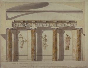 Diseño para el Gran Gabinete en el Palacio de Pavlovsk, principios de la década de 1780