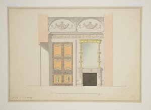 Diseño de la Biblioteca del Gabinete, principios de 1780 de Charles Cameron