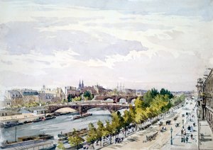 París, desde la ventana de la Sala de Apolo en el Louvre mirando al oeste, julio de 1867 de Charles Claude Pyne