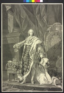 Rey de Francia Luis XV (aguafuerte)