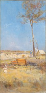 Bajo un sol del sur (Campamento de cortadores de madera) de Charles Edward Conder