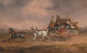 Autobuses correo en la carretera: el Royal Mail Louth-Londres avanza a toda velocidad de Charles Cooper Henderson