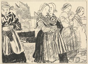 Mujeres bretonas (Bretonnes) de Charles Cottet