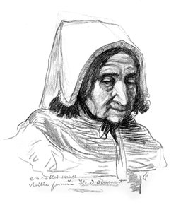 Estudio de la cabeza de una anciana, 1899