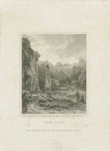 Dovedale - Casa de pesca de [Charles] Cotton (grabado) de Charles Cotton