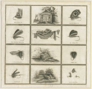 Dovedale - Moscas y anzuelos de Charles Cotton: grabado en plancha de cobre, nd [?s. XIX] (impresión)