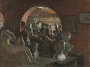 Una alcoba en la Liga de Estudiantes de Arte de Charles Courtney Curran