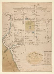 Un plano de la ciudad de New Haven, (P 3903) de Charles Currier