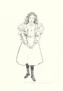 A Little American Girl (litografía) de Charles Dana Gibson
