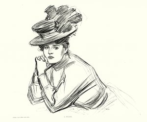 Un estudio (litografía) de Charles Dana Gibson