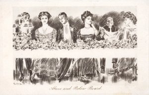 Encima y debajo de la mesa de Charles Dana Gibson