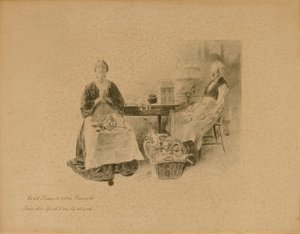 Caleb Plummer y su hija, de "El grillo en el hogar" de Charles Dana Gibson