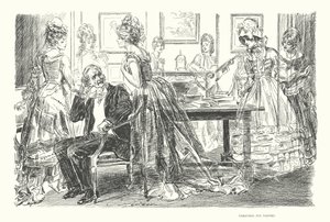 Visitantes de Nochebuena (litografía) de Charles Dana Gibson