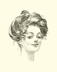 Ilustración para La Escalera Social de Charles Dana Gibson