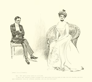 Ilustración para La Escalera Social de Charles Dana Gibson
