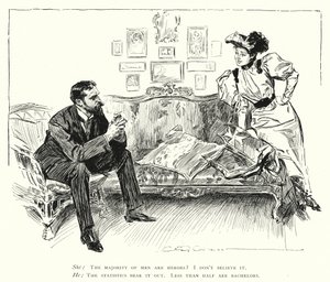 Los hombres son héroes - menos de la mitad son solteros de Charles Dana Gibson