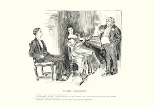Becas no gratuitas (litografía) de Charles Dana Gibson