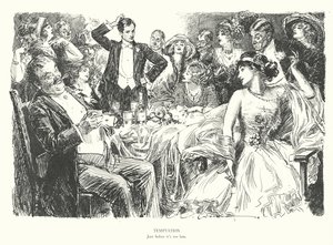 Tentación, justo antes de que sea demasiado tarde (litografía) de Charles Dana Gibson