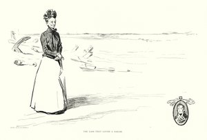 La muchacha que amaba a un marinero (litografía) de Charles Dana Gibson