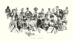 La verdadera exposición en el Salón del Caballo (litografía) de Charles Dana Gibson