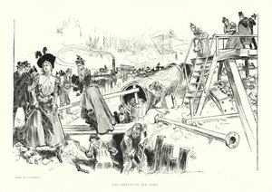 Las calles de Nueva York (litografía) de Charles Dana Gibson