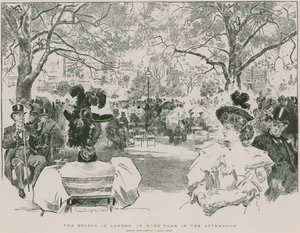La temporada en Hyde Park, Londres, por la tarde