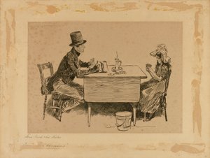 Tom Pinch y su hermana, de "Martin Chuzzlewit" de Charles Dana Gibson
