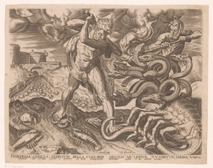 Hércules vence a la hidra de Lerna
Obras de Hércules según Frans Floris (título de la serie) de Charles David