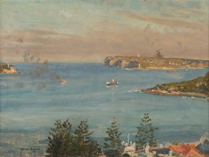 Mirando hacia Sydney Heads desde el norte de la ciudad de Charles David Jones Bryant