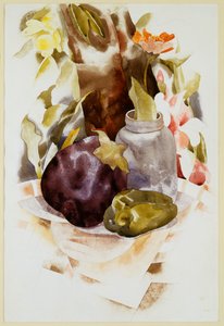 berenjena y pimiento verde de Charles Demuth