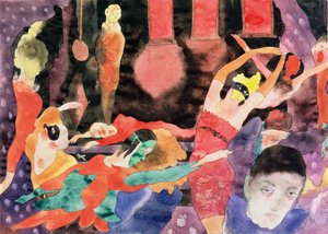 Ilustración para El Máscara de la Muerte Roja de Poe de Charles Demuth