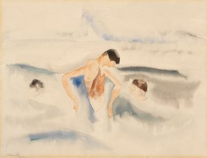 Tres figuras en el agua