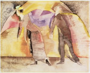 Vaudeville - Mujer y Hombre en el Escenario, 1917 de Charles Demuth