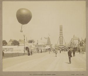 Globo cautivo y rueda de la fortuna, Exposición Mundial Colombina, Chicago de Charles Dudley Arnold