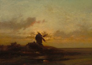 El molino de viento, finales de la década de 1850 (óleo sobre tela)