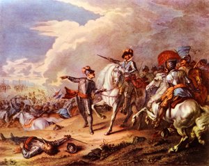 La batalla de Naseby en 1645, "Battlefields in Britain" de C.W. Wedgewood de Charles Dupuis