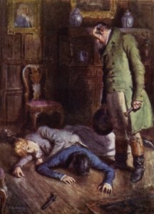 Ilustración para The Amateur Gentleman de Jeffery Farnol (litografia en color) de Charles Edmund (after) Brock
