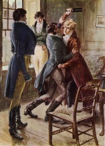 Ilustración para The Amateur Gentleman de Jeffery Farnol (litografía en color) de Charles Edmund (after) Brock