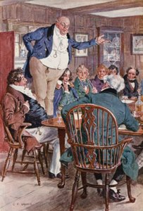 Ilustración para The Pickwick Papers de Charles Dickens (litografía en color) de Charles Edmund (after) Brock