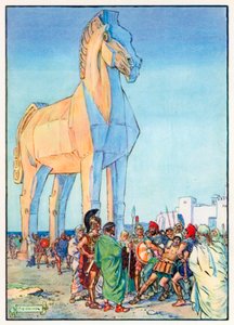 "Consintieron en perdonarle la vida si les decía la verdad" (litografía en color)