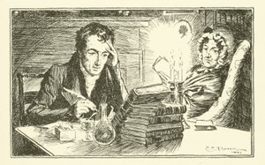 Charles Lamb, con su hermana, Mary de Charles Edmund Brock