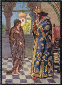 Ilustración de portada de Cuentos infantiles de leyendas rumanas por Moses Gaster (1856-1939) 1921 de Charles Edmund Brock