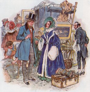 Grandes esperanzas, Estella llega a Cheapside en coche desde Rochester de Charles Edmund Brock