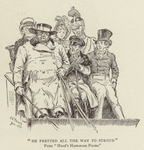 Se Inquietó Todo el Camino a Stroud, Poemas Humorísticos de Hood de Charles Edmund Brock