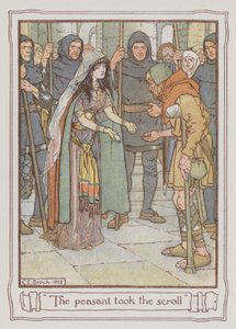 Ilustración para Ivanhoe de Sir Walter Scott de Charles Edmund Brock