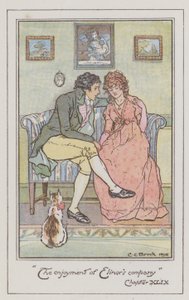 Ilustración para Sentido y Sensibilidad de Jane Austen de Charles Edmund Brock